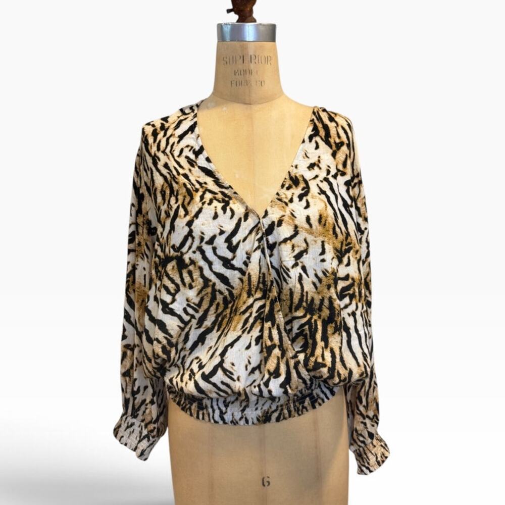 INC Tiger Print Blouse